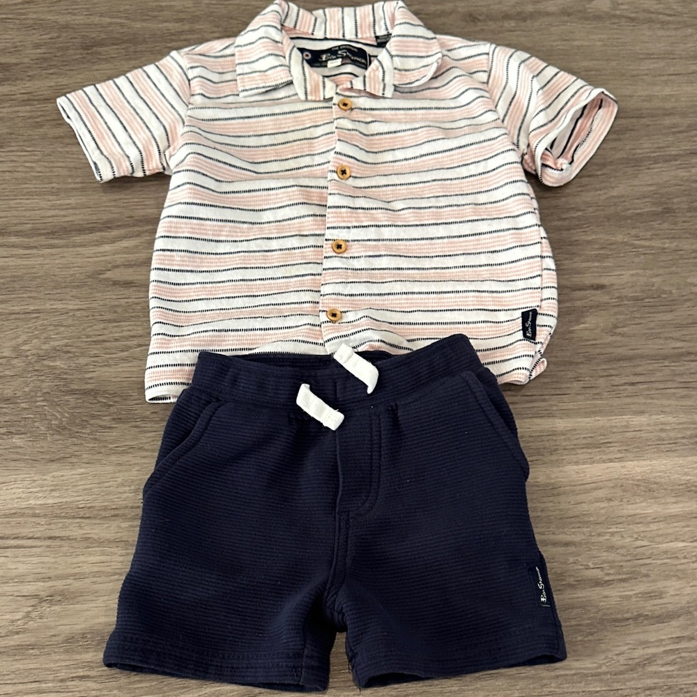 Striped Toddler Shirt and Shorts Set